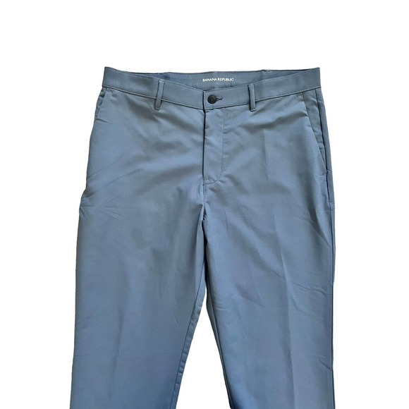 Banana Republic NEW Pants 36x29 China Blue Straight Lightweight Moisture Wicking - Picture 6 of 9